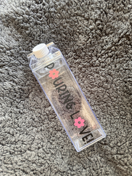 'Pouring Love' Water Bottle - Flowers Edition